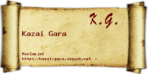 Kazai Gara névjegykártya